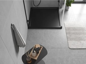 Mexen Flow base de duche quadrada slim 85 x 85 cm, preto mate - 46S708585