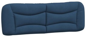 Cama com colchão 160x200 cm tecido azul