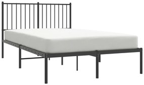 Estrutura de cama com cabeceira 120x200 cm metal preto