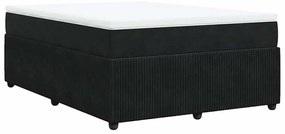 Cama com molas/colchão 160x200 cm veludo preto