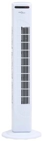 vidaXL Ventoinha pedestal controlo remoto e temporiz. Φ24x80 cm branco