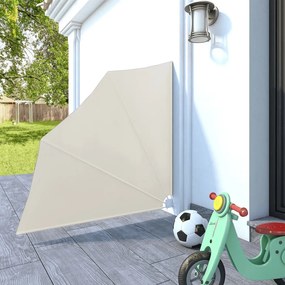 Toldo lateral dobrável para varanda 140x140 cm creme