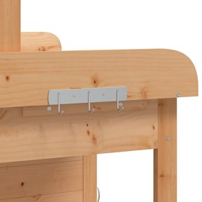 Mesa cultivo c/ armário 110,5x45x124,5 cm abeto maciço castanho