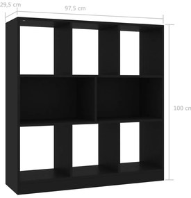 Estante 97,5x29,5x100 cm derivados de madeira preto