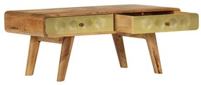 Mesa de centro madeira de mangueira maciça 90x50x40 cm