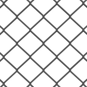 Conjunto de Postes de Cerca Prateado 10 x 0.6 m Aço Galvanizado
