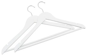 100 pcs conjunto de cabides antiderrapantes madeira branco