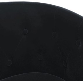 Poltrona com apoio de pés veludo preto