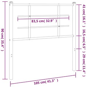 Cabeceira de cama 100 cm metal branco