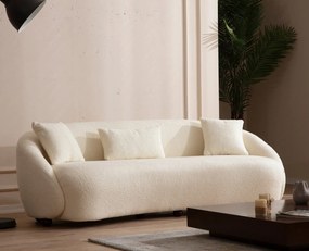 Sofá de 3 Lugares Napoli – Creme – 230x75x94 cm