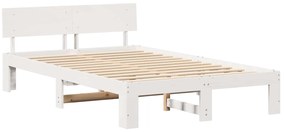 vidaXL Estrutura da Cama com cabeceira Branco 120 x 200 cm
