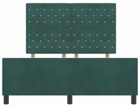 Cama vidaXL Verde Escuro 160x200 cm Veludo