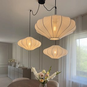 Candeeiro de suspensão design branco 50 cm 3 luzes - Plu