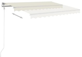 Toldo retrátil manual 400x350 cm cor creme