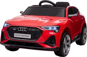 HOMCOM Carro Elétrico Audi E-Tron 12V para Crianças de 3-8 anos com Controle Remoto 3-5km/h 108x60x47cm Vermelho | Aosom Portugal