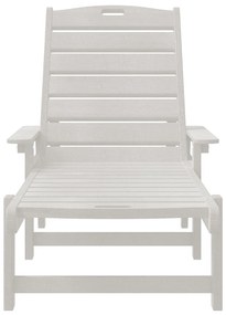 Sofá de Sol Branco 53x162x98.5 cm HDPE