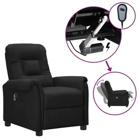 vidaXL Poltrona reclinável elétrica couro artificial preto