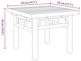 Mesa de centro 45x45x35 cm bambu