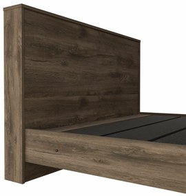 Estrutura de cama completa Galanto, 150,4cm L x 218,9cm p x 98cm A, cor café