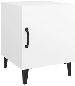 Mesas de cabeceira 2 pcs madeira processada branco