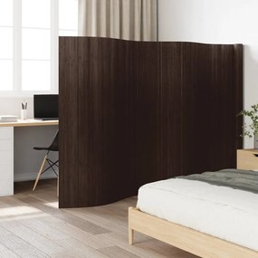 vidaXL Divisória 165x600 cm bambu castanho-escuro