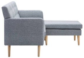 Sofá Amanda Chaise Longue - De 3 Lugares - Cor Cinzento Claro - 171,5x