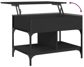 Mesa de centro 70x50x50 cm derivados de madeira/metal preto