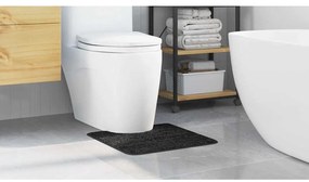 Tapete de Banho U-Shaped Cinza Escuro 50x50 cm Polipropileno Antiderra