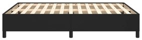 Estrutura de Cama Salu em Couro Artificial Preto - 140x200 cm - Design