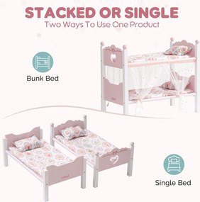 Beliche de Brincar para bonecas (NÃO INCLUIDAS) Princesa 56,4  x 31  x 45,5 cm Rosa