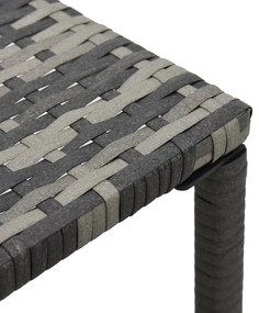 Espreguiçadeiras com mesa vime PE antracite