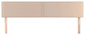 Cabeceira cama 2 pcs couro artificial 90x5x78/88 cm cappuccino