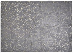 Cobertor cinzento e dourado 130 x 180 cm GODAVARI  Beliani