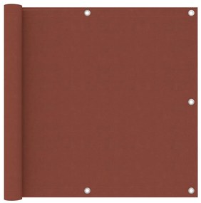 vidaXL Tela de varanda 90x500 cm tecido Oxford terracota