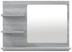 Espelho WC 60x10,5x45 cm derivados de madeira cinzento sonoma