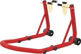 HOMCOM Cavalete dianteiro para motocicleta, elevador até 544 kg, aço, vermelho | Aosom Portugal