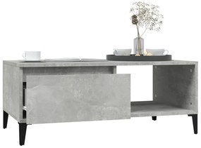 Mesa de centro 90x50x36,5 cm derivados madeira cinzento cimento