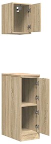 Armários de garagem 2pcs derivados de madeira carvalho sonoma