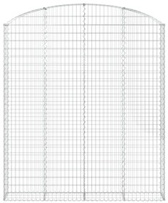 Cesto gabião arqueado 200x30x220/240 cm ferro galvanizado