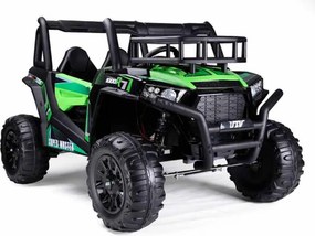 Carro elétrico para Crianças UTV 24V, 2 Lugares em couro sintético, controle remoto 2.4Ghz, 2 motores X 200 W, travão elétrico, luzes LED, rodas Soft