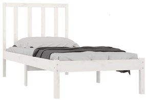 Estrutura cama solteiro 90x190 cm pinho maciço branco