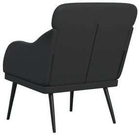 Cadeira com apoio de braços 63x76x80 cm couro artificial preto