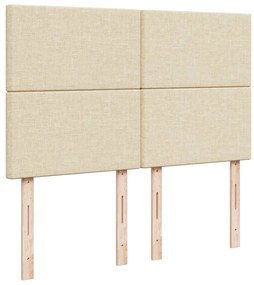 Cama com molas/colchão 140x190 cm tecido cor creme