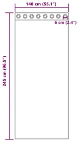 Cortinas de voile com ilhós 2 pcs laranja 140x245 cm
