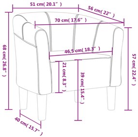 Poltrona Maiza - Em Tecido - Cor Vermelho Escuro - 70x56x68 cm - Desig