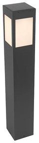 LED Candeeiro de pé para exterior preto 80 cm com luz regulável e sensor solar - Charlotte Moderno