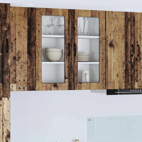vidaXL Armário de Cozinha com porta Madeira antiga 80 x 31 x 80 cm