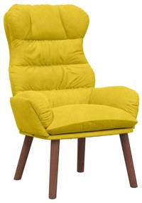 Cadeira Relaxante Veludo Amarelo