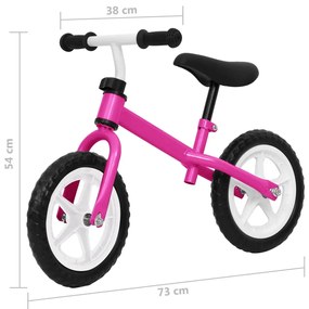 Bicicleta de equilíbrio com rodas de 11" rosa