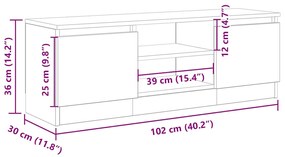 Móvel de TV 102x30x36 cm derivados de madeira madeira velha